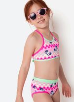 Biquíni quadriculado menina panda miami