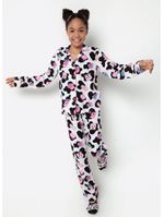 Pijama manga longa viscose menina teen vaca patches