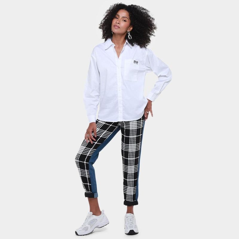 Calça colcci bruna com tweed feminina