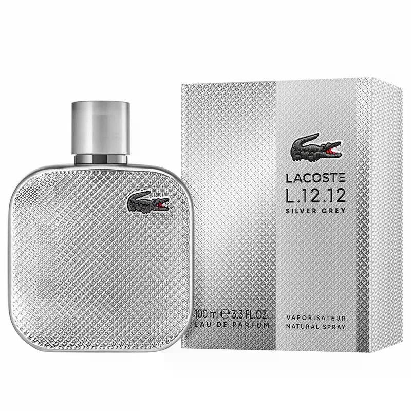 Lacoste l1212 silver grey eau de parfum masculino 100ml