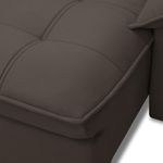 Sofá 3 Lugares Giotto F04 Retrátil Reclinável 230CM Marrom Escuro Veludo Lyam Decor