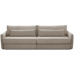 Sofá Cama Bérgamo F04 3 Lugares Retrátil 240CM Bege Linho Couríssimo Café Lyam Decor