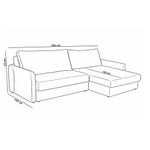 Sofá Cama Bérgamo F04 3 Lugares Retrátil 240CM Bege Linho Couríssimo Café Lyam Decor