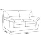 Jogo de Sofá 2 e 3 Lugares com Poltrona Boston F04 Marrom Nobuck Suede Lyam Decor