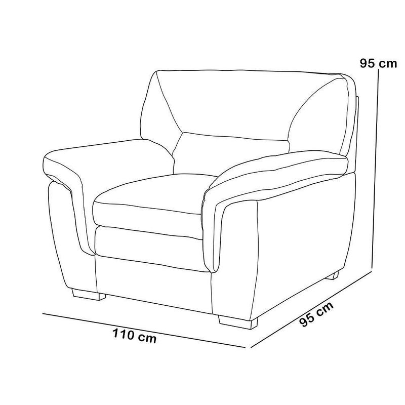 Jogo de Sofá 2 e 3 Lugares com Poltrona Boston F04 Marrom Nobuck Suede Lyam Decor