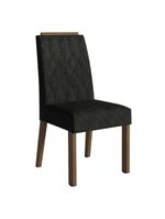 Conjunto Sala De Jantar Tampo De Madeira 6 Cadeiras Rustic/preto/oxford York Madesa