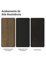 Conjunto Sala De Jantar Tampo De Madeira 6 Cadeiras Rustic/preto/oxford York Madesa