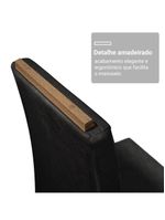 Conjunto Sala De Jantar Tampo De Madeira 6 Cadeiras Rustic/preto/oxford York Madesa