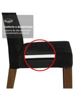 Conjunto Sala De Jantar Tampo De Madeira 6 Cadeiras Rustic/preto/oxford York Madesa