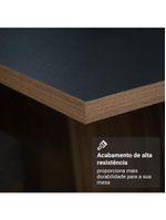 Conjunto Sala De Jantar Tampo De Madeira 6 Cadeiras Rustic/preto/silver York Madesa
