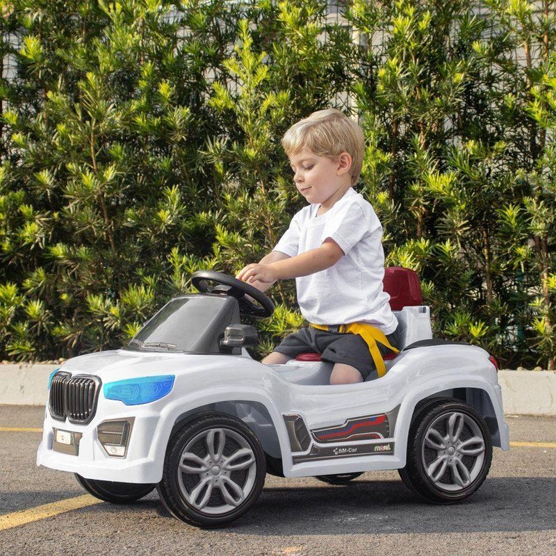 Carrinho de Passeio Infantil BM Laram com Anel de Proteção Cinto de Segurança Branco Maral