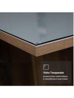 Conjunto Sala De Jantar Tampo De Vidro 4 Cadeiras Rustic/cinza/silver Capri Madesa