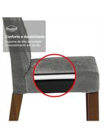 Conjunto Sala De Jantar Tampo De Vidro 4 Cadeiras Rustic/cinza/silver Capri Madesa