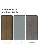 Conjunto Sala De Jantar Tampo De Vidro 4 Cadeiras Rustic/cinza/silver Capri Madesa