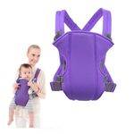 Canguru para Bebe Ergonomico 3 Posicoes Suporte Seguro Design Ajustavel Leve Portatil Roxo