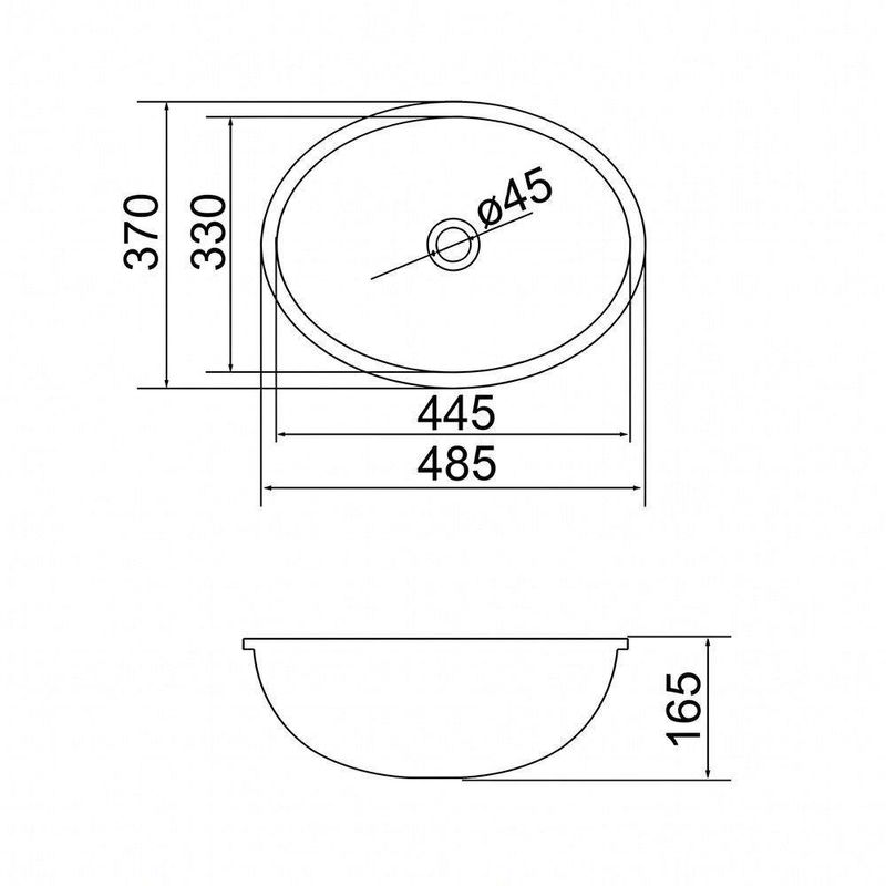 Cuba de Embutir CBO-09 Oval Louça Sanitária Branca Lorenzetti