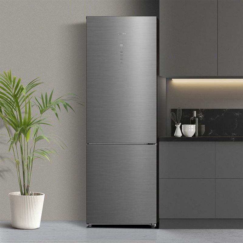 Refrigerador Midea Frost Free Inverse 401L Inverter Inox Bivolt (MDRB548FGD463)