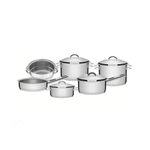 Jogo de panelas aço inox solar 6 peças tramontina