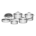 Jogo de panelas aço inox solar 6 peças tramontina