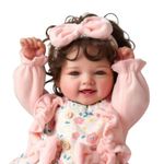 Bebê Reborn Menina Olhos Abertos Realista Corpo De Pano Macio