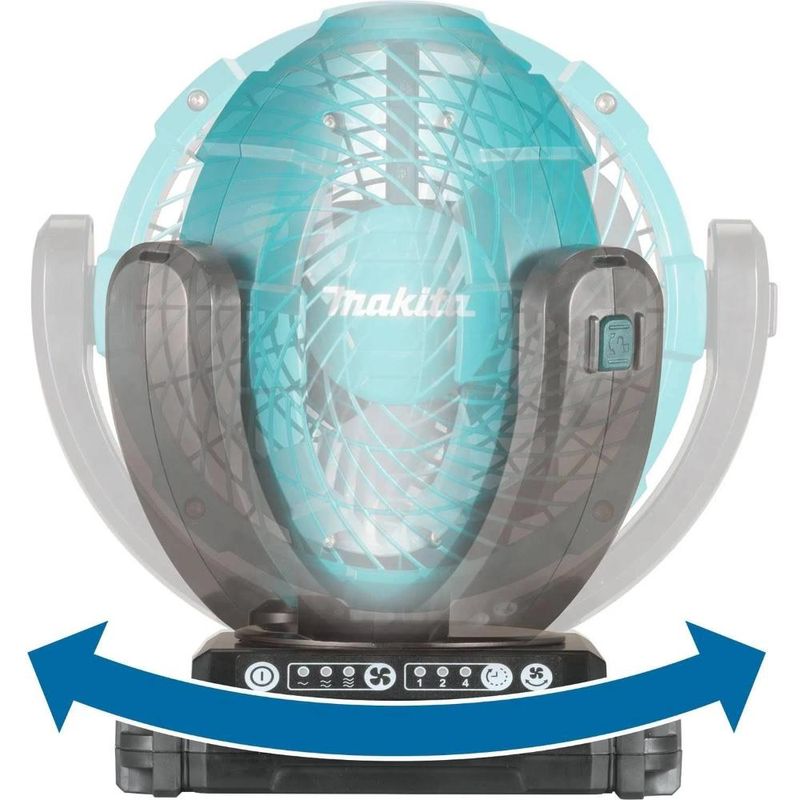 Ventilador 18cm 18v hibrido alimentação ca ou bateria makita