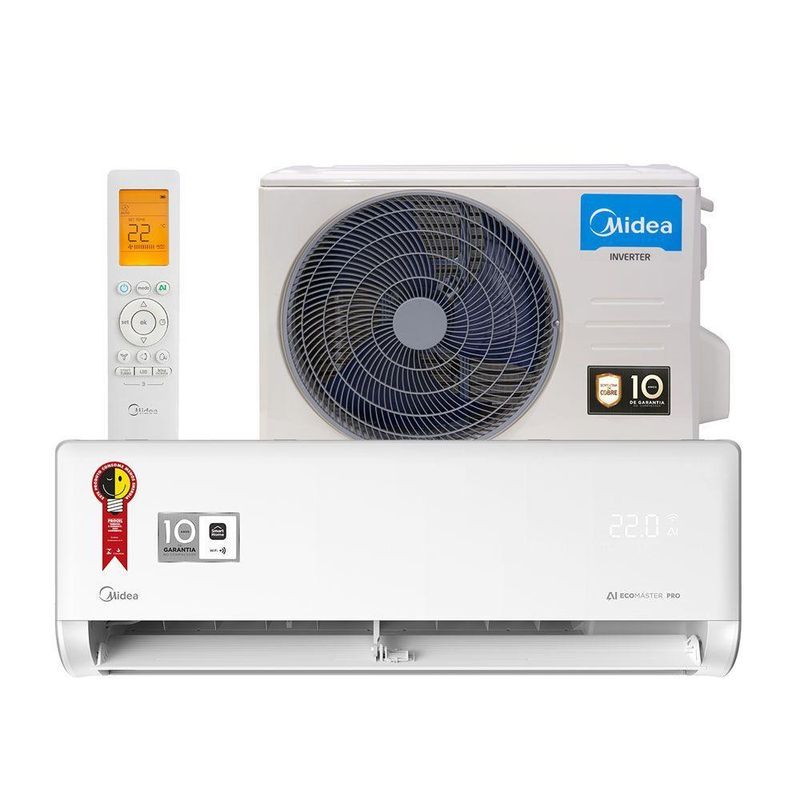 Ar Condicionado Split Inverter Midea AI Ecomaster Pro 9000 BTUs Frio 220V 38EZVCB09M5
