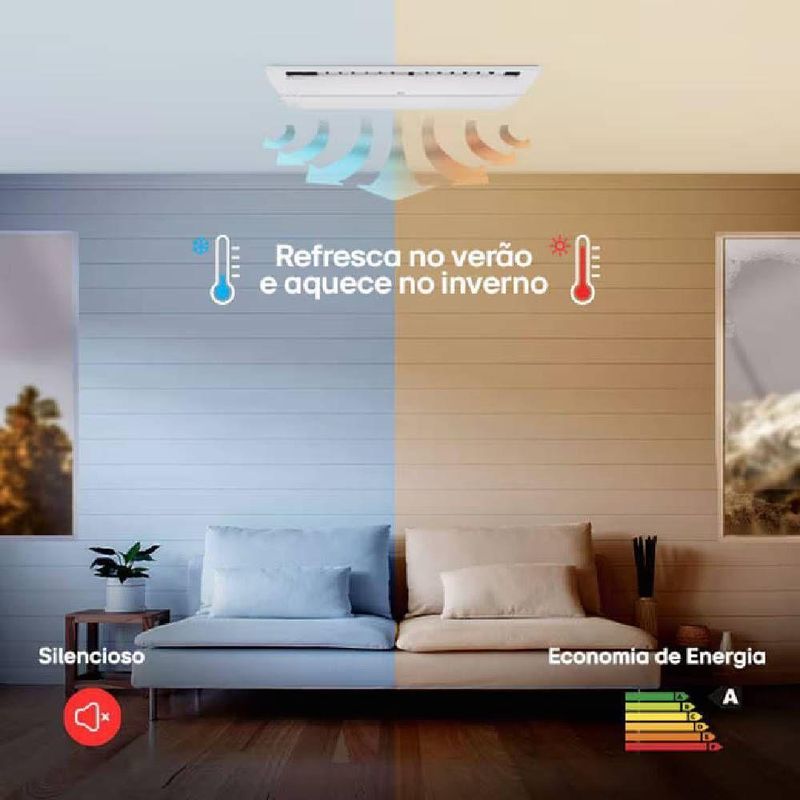 Ar Condicionado Split Cassete 1 Via LG 18000 BTUs Quente e Frio Inverter 220V R32 (ZTUW18GTTAAANWZBR1)