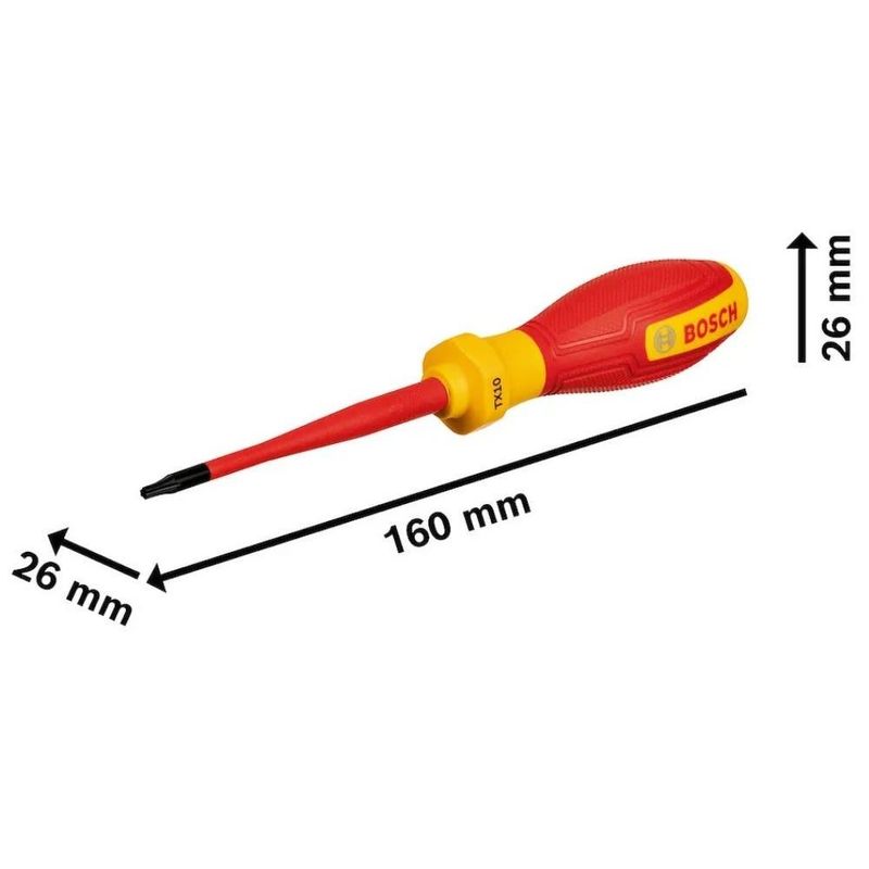 Chave de Fenda Torx VDE TX 10 x 75mm BOSCH