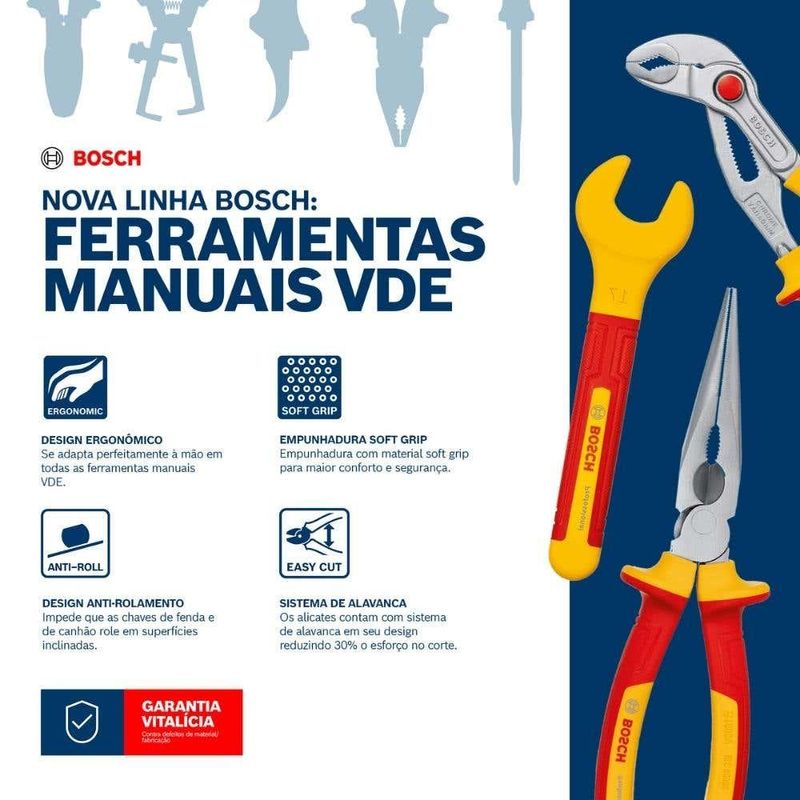 Chave de Fenda Torx VDE TX 10 x 75mm BOSCH
