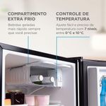 Frigobar Midea Inverter 45L Bivolt Prata MDRD086FGD503