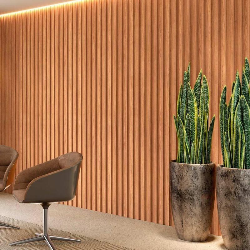 Painel Ripado Decorativo em Mdf Detalhe Ripado Fendi Dalla Costa Móveis