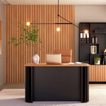 Painel Ripado Decorativo em Mdf Detalhe Ripado Fendi Dalla Costa Móveis