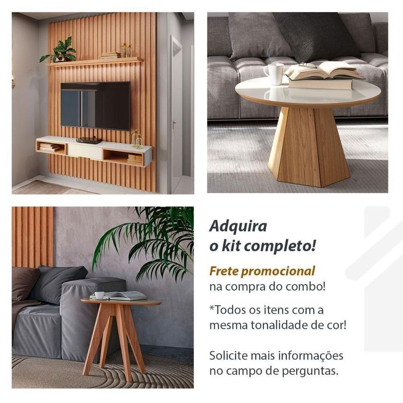 Painel Ripado Decorativo em Mdf Detalhe Ripado Fendi Dalla Costa Móveis