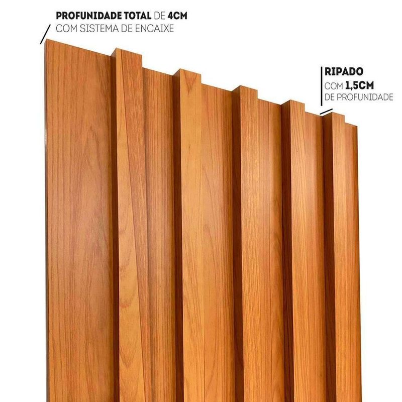 Painel Ripado Decorativo em Mdf Detalhe Ripado Fendi Dalla Costa Móveis