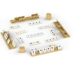 Jogo de Tabuleiro Rummi Game Kub Madeira Educativo 106 Cartas 4 Suportes Mdf Crianca Adulto
