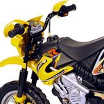 Moto elétrica infantil motocross amarela - bel brink