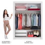 Guarda-roupa infantil madesa bento 2 portas de correr 2 gavetas - branco