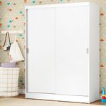 Guarda-roupa infantil madesa nick 2 portas de correr - branco