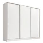 Guarda roupa infantil 100% mdf madesa logan 3 portas de correr - branco