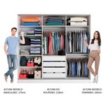 Guarda roupa infantil 100% mdf madesa logan 3 portas de correr - branco