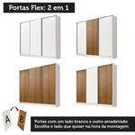 Guarda roupa infantil 100% mdf madesa logan 3 portas de correr - branco