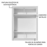 Guarda-roupa infantil madesa enzo 2 portas de correr de espelho