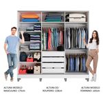 Guarda roupa infantil 100% mdf madesa logan 3 portas de correr de espelho com pés - branco