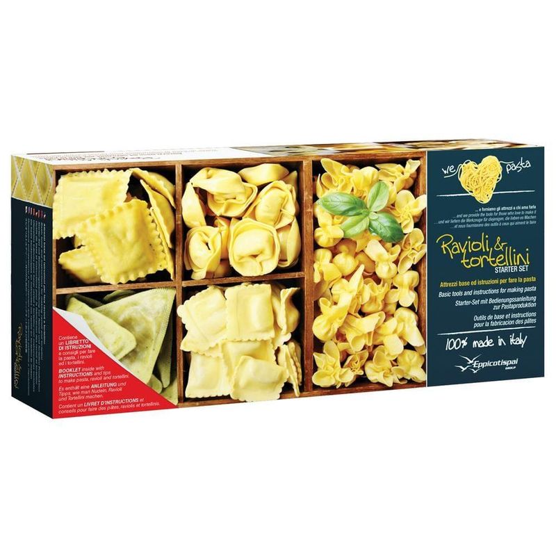 Conjunto de acessórios para pasta eppicotispai em madeira e inox – 8 peças