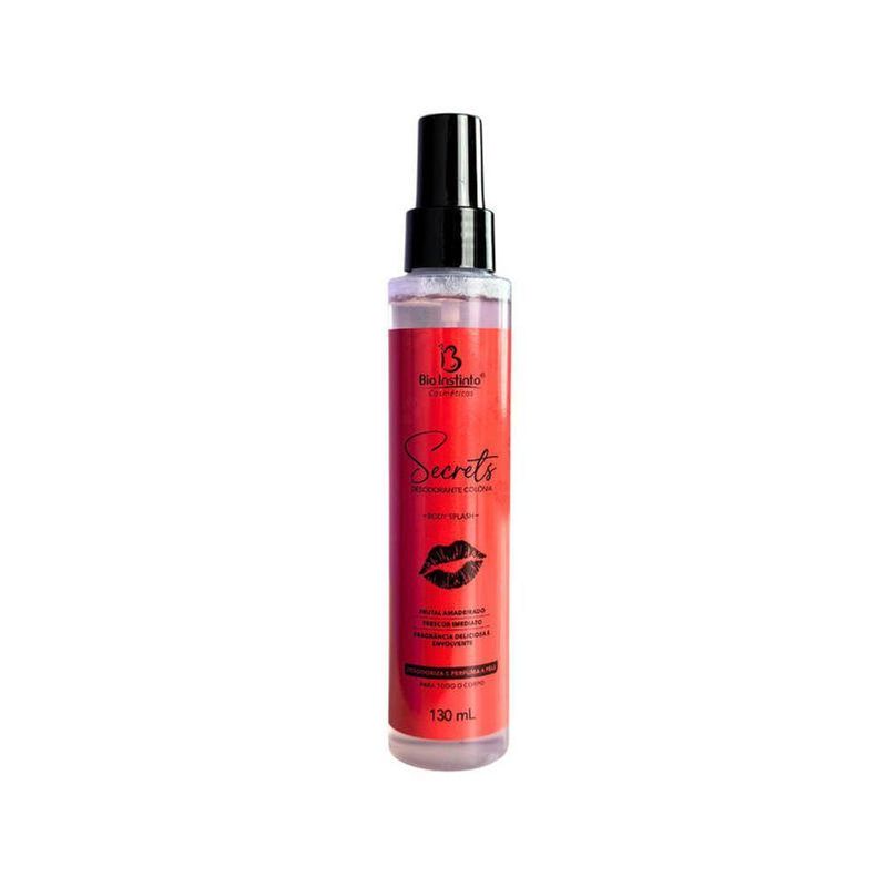 Body Splash Corporal Desodorante Colônia Secrets Frutal Amadeirado Aroma Refrescante Bio Instinto