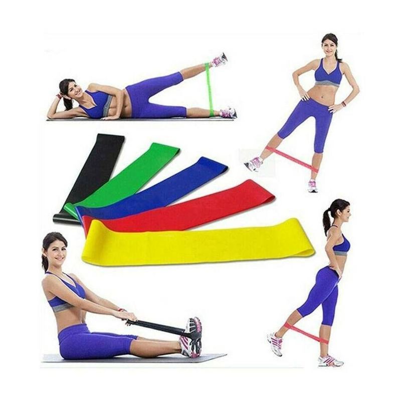 Faixa Elástica para Exercícios Kit 05 Super Band Diferentes Resistências Thor