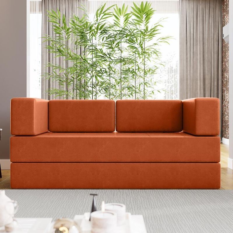 Sofá Cama Modular New Monaco 2 Lugares 180CM Corino Dallas Vns Concept
