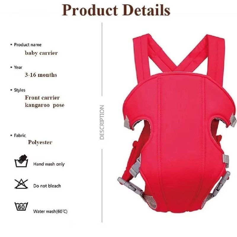 Canguru para Bebê Bebe Ergonomico Carregador Passeio Conforto Roxo Kangur