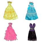 Doll dress - kit com 9 vestidos e acessórios sortidos