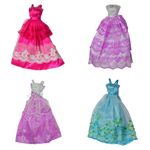 Doll dress - kit com 9 vestidos e acessórios sortidos